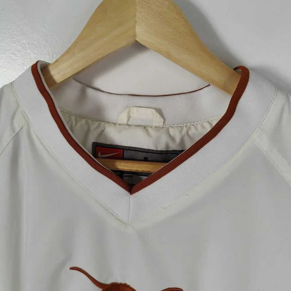 Vintage Nike Texas Longhorns Jacket Size L Pullover Windbreaker Center Swoosh